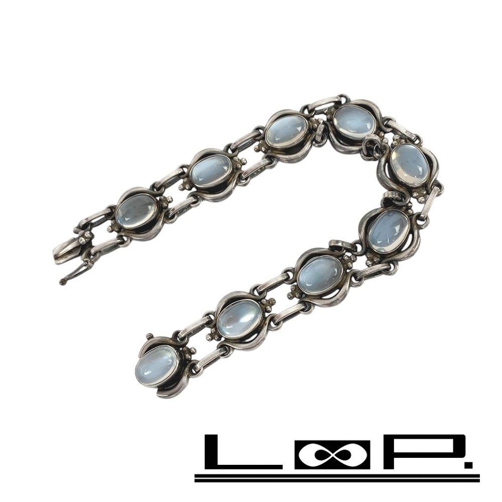 □美品□ ジョージジェンセン ブレスレット ムーンストーン シルバー  