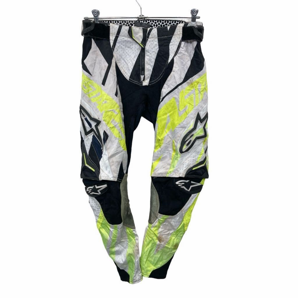 alpinestars モトクロスパンツ W32 アルパインスターズ レーシングパンツ ブラック イエロー 古着卸 アメリカ仕入 2405-1701  - メルカリ