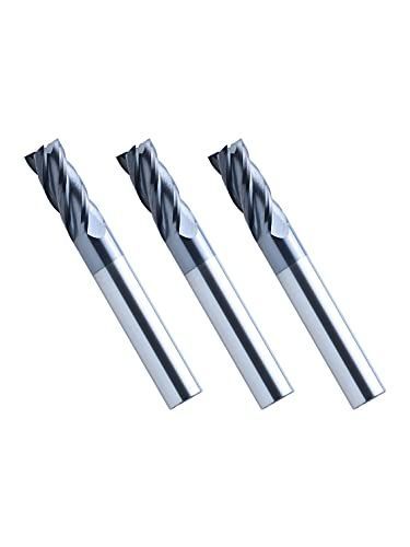 刃径3mm × 刃長7mm × 全長50mm × 軸径3mm【1103×3本セット】 トミーグローバル 超硬 スクエア エンドミル 刃径 3mm 全長 50L 4枚刃 TiAlNコート/ TG1103 【3個セット】