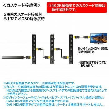 4K2K対応HDMI分配器 4分配