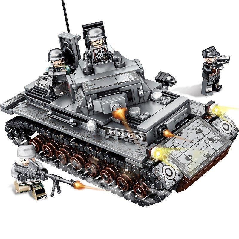 ブロック互換 レゴ 互換品 レゴミリタリー戦車 ドイツ IV号戦車 互換品