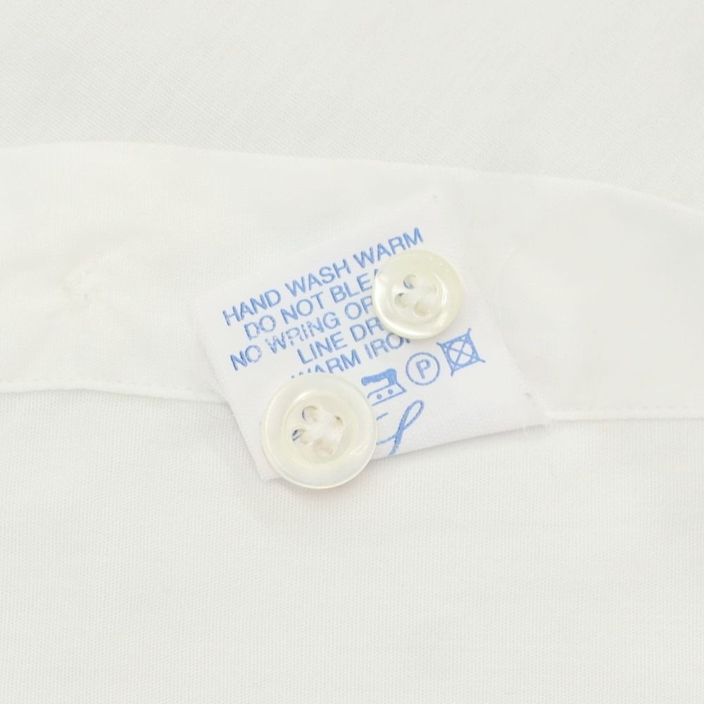 数回着用 美品 ジャンネット コットンシャツ ホリゾンタルカラー ホワイト L 中古】ジャンネット giannetto コットン ホリゾンタルカラー