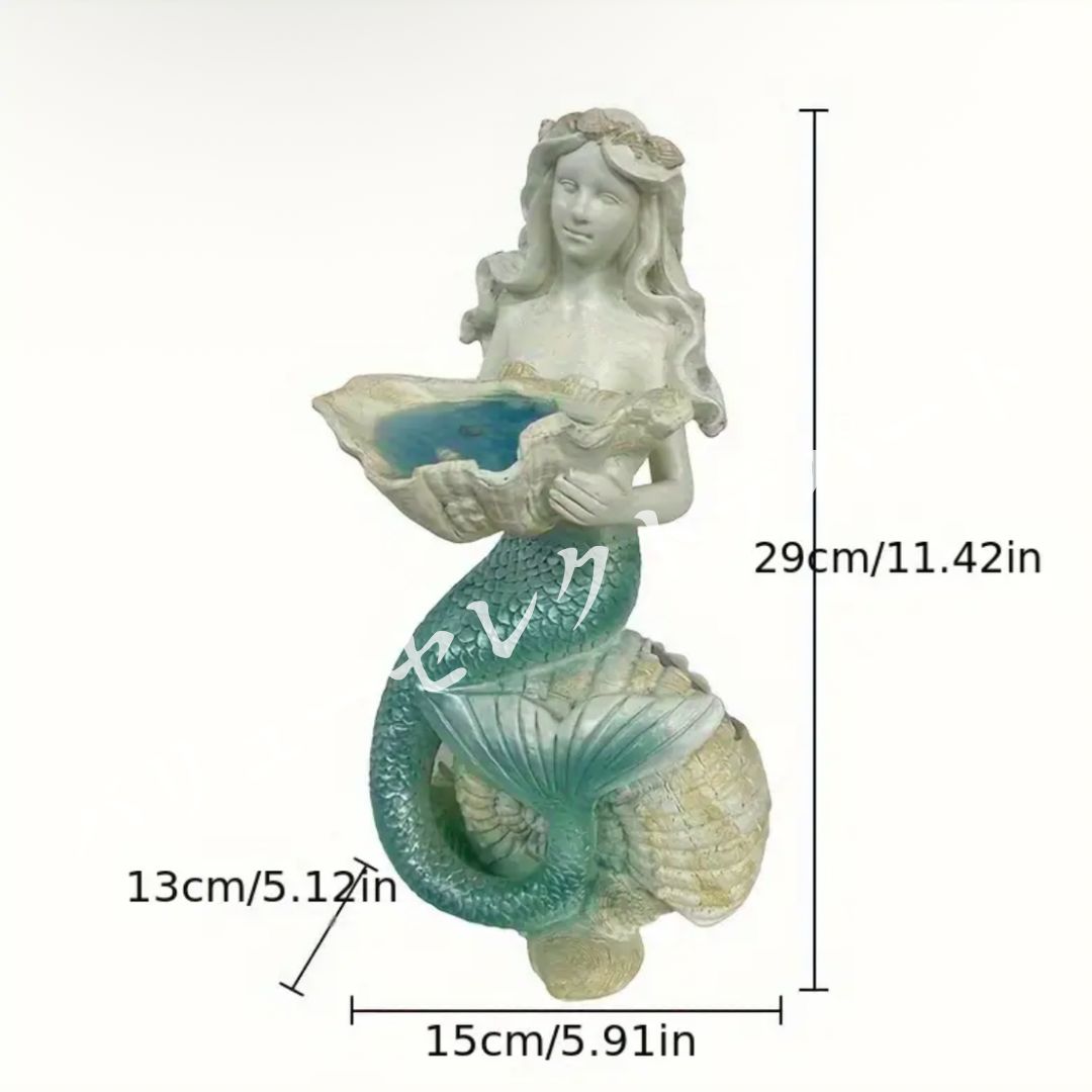 マーメイド 像 太陽光発電 庭園 装飾 屋外 芝生 アート コレクション