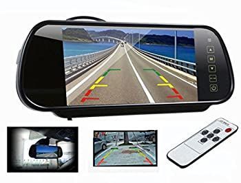 【】 7インチ ルームミラーバックモニター バックカメラ自動切換え機能付きリモコン付き タッチボタン TFT/LCD液晶 RM700H