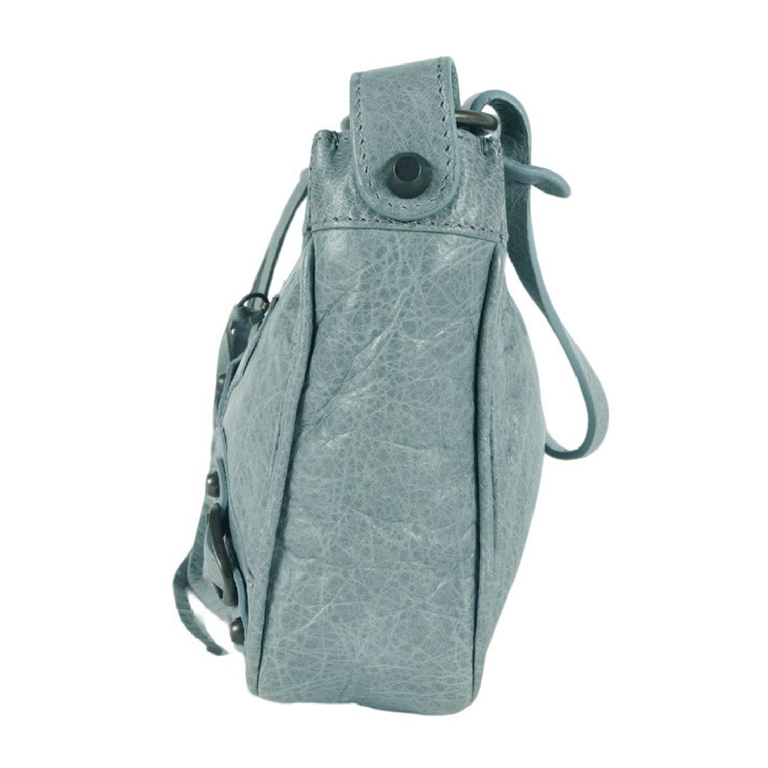 BALENCIAGA バレンシアガ バッグ ブルーグレー ザ ショルダー ミニ レザーバッグ THE SHOULDER ハンドバッグ 肩掛け イタリア製 ブランド カバン レディース