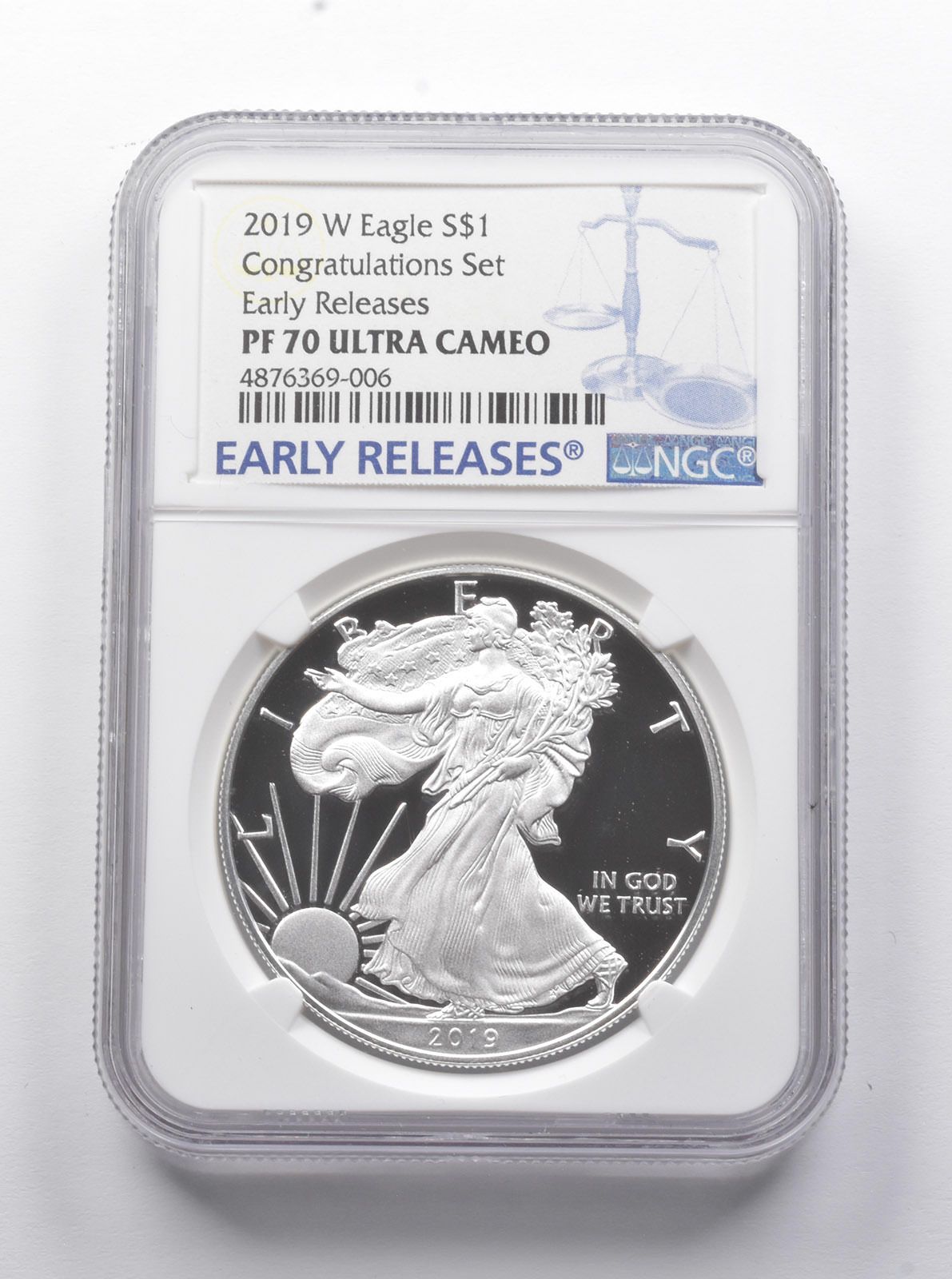 PF70 UCAM 2019W アメリカンシルバーイーグル ER コングラチュレーションセット NGC
