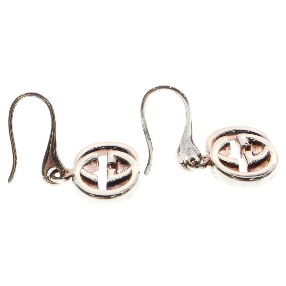 美品✴︎GUCCI シルバー ティアドロップ型 ピアス GUCCI (グッチ) インターロッキングG ドロップ ピアス シルバー