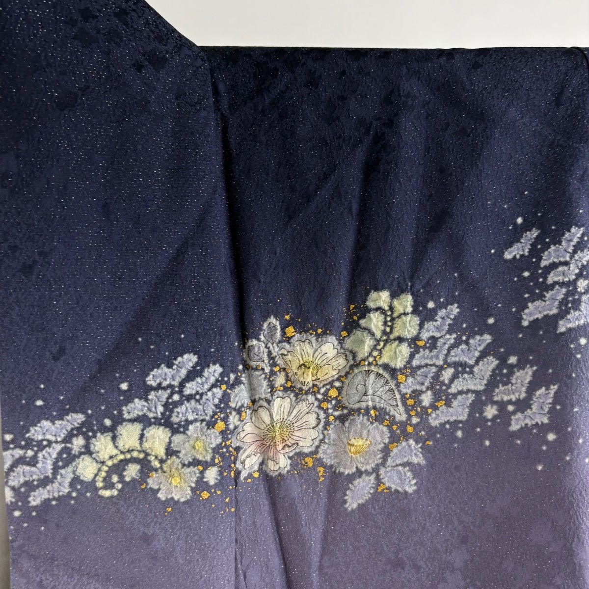 訪問着 身丈154.5cm 裄丈60.5cm S 袷 吉乃一廉 落款 辻が花 銀