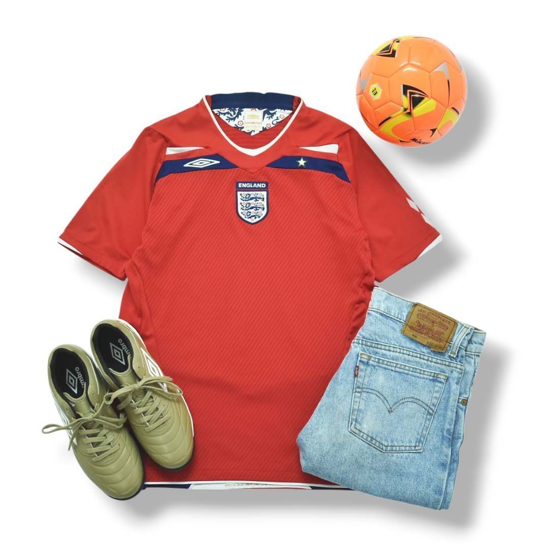 【未使用品】ユーロ2008  イングランド代表　Awayユニフォーム アンブロ UMBRO 2008-10 イングランド代表 2nd AWAY S／S
