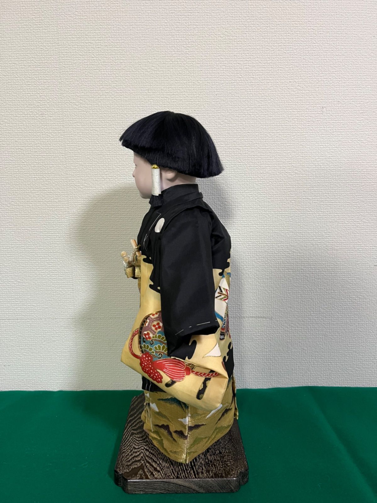 市松人形 京市松 平安錦染謹製 男の子 日本人形 正絹 京友禅 手縫い 