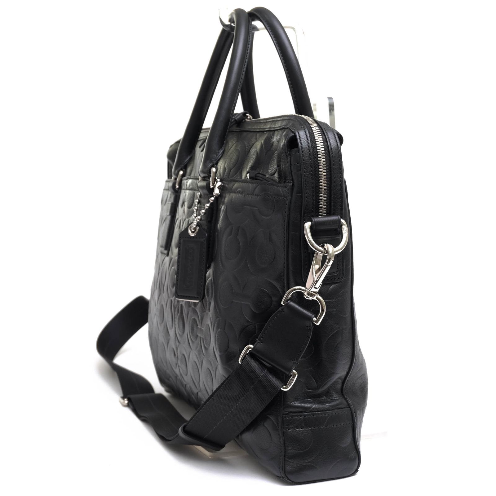 COACH コーチ オプアート 70251 レザー　ビジネスバッグ　黒 コーチ／COACH バッグ ブリーフケース ビジネスバッグ 鞄