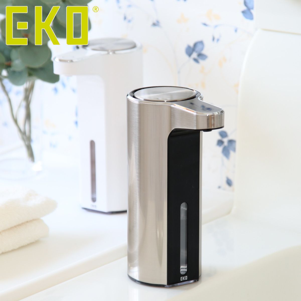 EKO ディスペンサー 250ｍｌ アロマソープディスペンサー 液体ソープ 自動 オートディスペンサー センサー ハンドソープ 液体 オート センサー付き 手をかざすだけ 手洗い 清潔 ハンドソープ入れ 洗剤入れ 充電式 USB