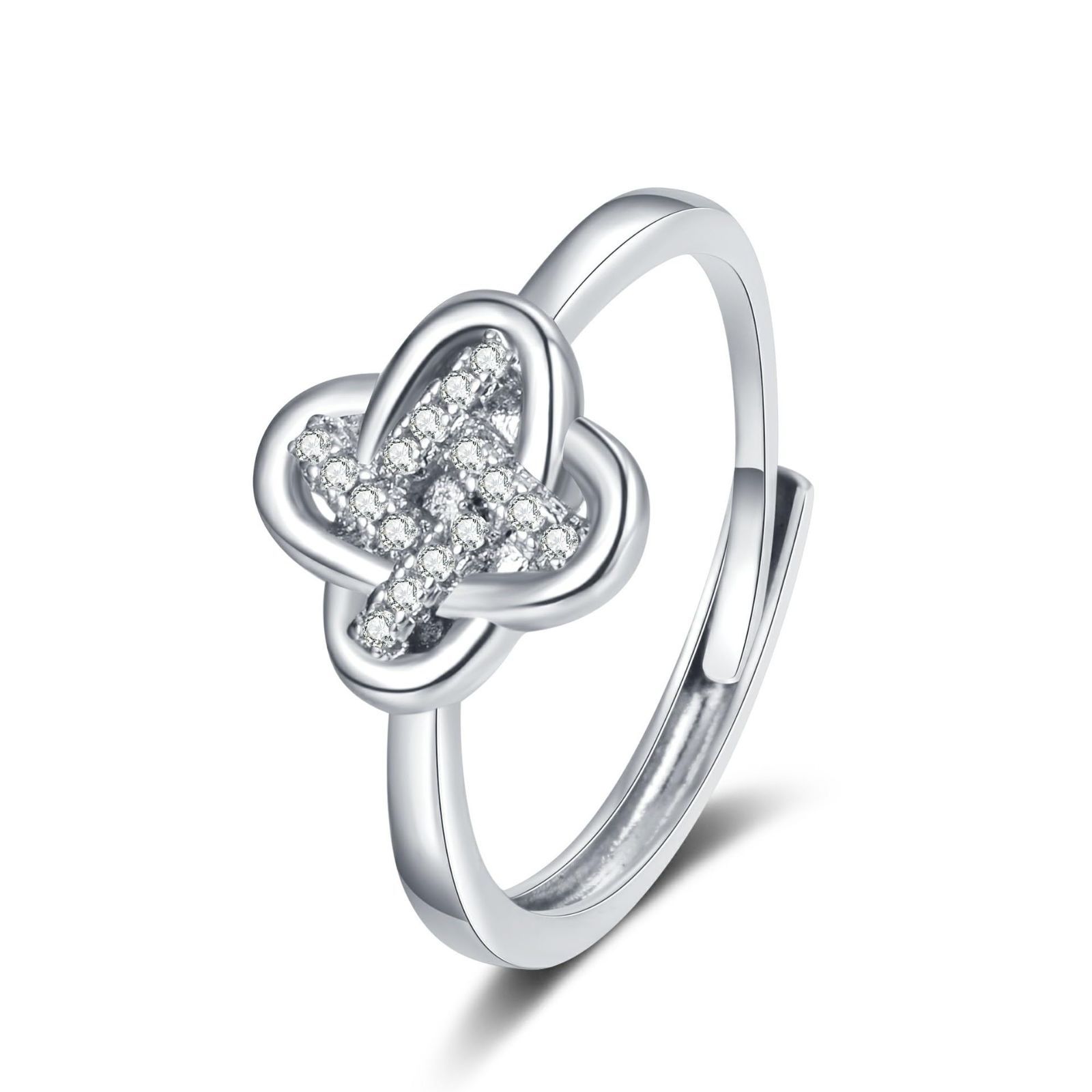 クローバー キュービックジルコニア リング 指輪 四葉 シルバー ストレート 2.3 送料無料 セール SALE | [K.L.Y] 指輪 レディース 人気 四つ葉 シルバー925 CZ