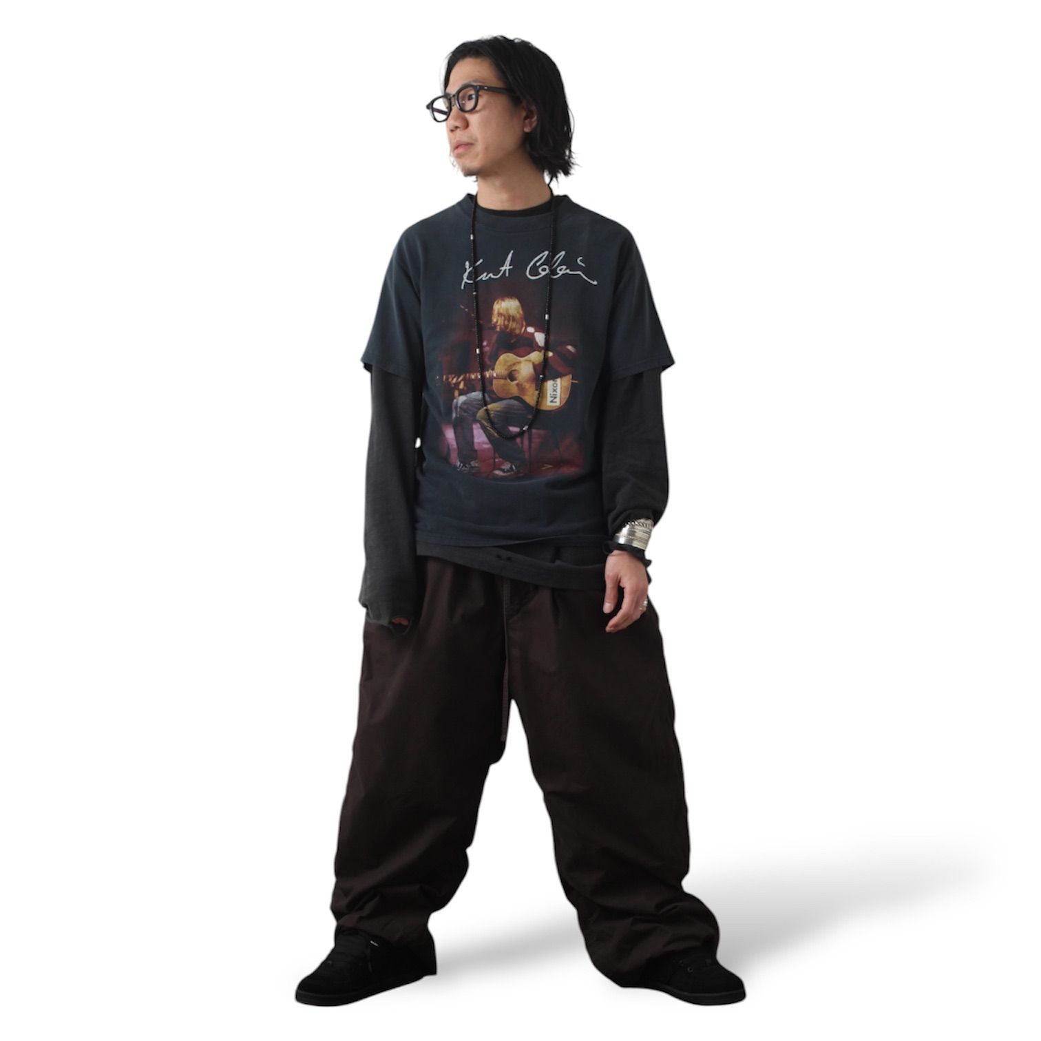 古着 00s カートコバーン ニルバーナ Tシャツ ブラック L 当時物 