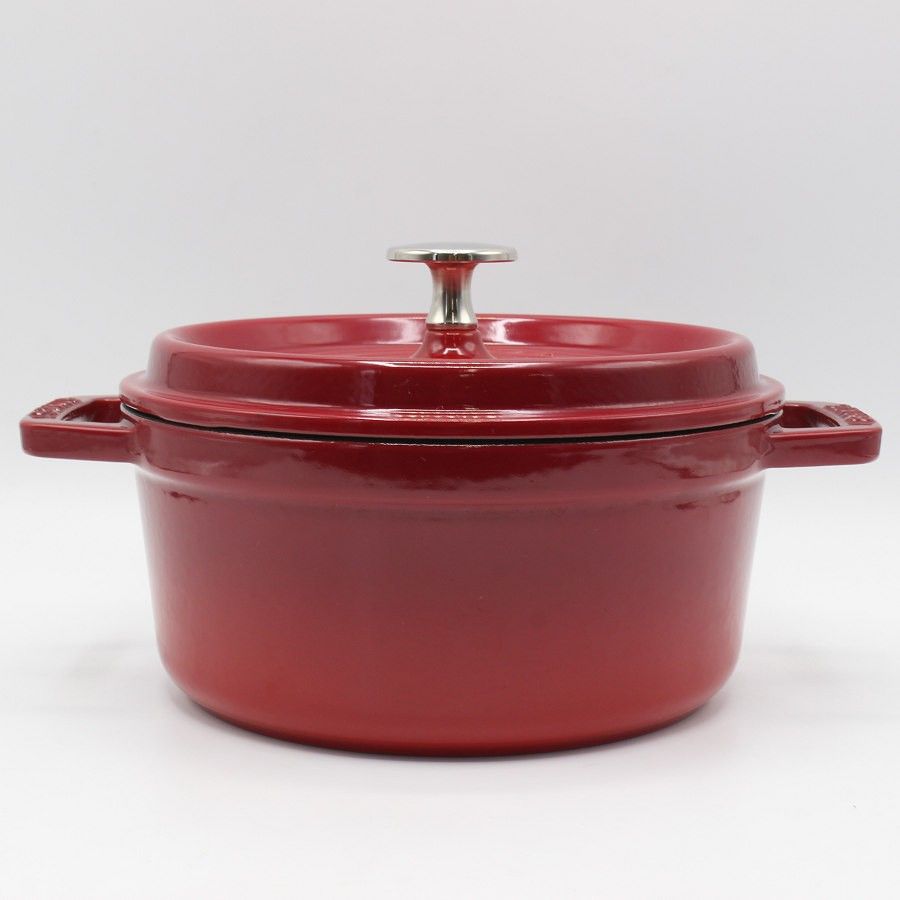 ストウブ ピコ ココット ラウンド 18cm チェリーレッド ホーロー 両手鍋 STAUB 本体