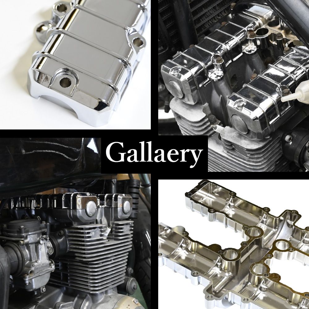 ゼファー400 シリンダーヘッドカバー　黒チヂミ塗装 カワサキ ゼファー400 シリンダーヘッド セラコート施工(焼付