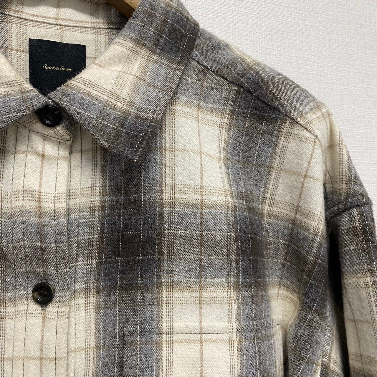 23AW spick and span ルーズネルシャツ スピックアンドスパン チェックルーズネルシャツ - メルカリ