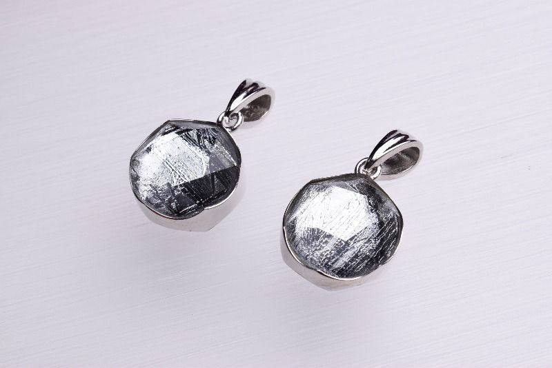 シルバー ギベオン 12mm ダビデの星 六芒星 ペンダントトップ 