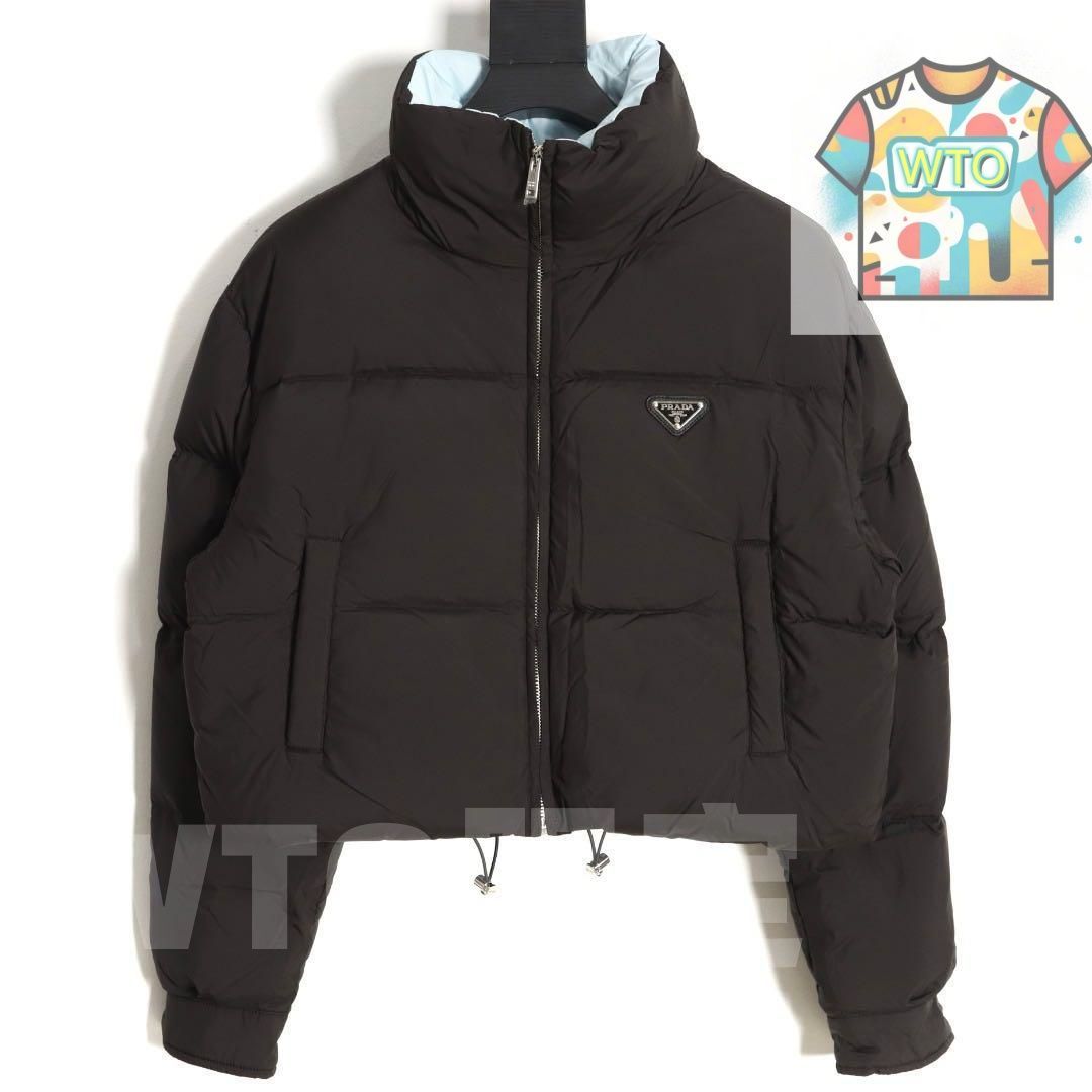 PRADA ブラック クロップドジャケット Prada クロップド レザージャケット | ブラック | FARFETCH JP