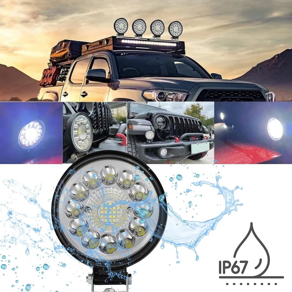 広角タイプ LED作業灯 27W LEDワークライト 丸型 現場作業、集魚灯、看板