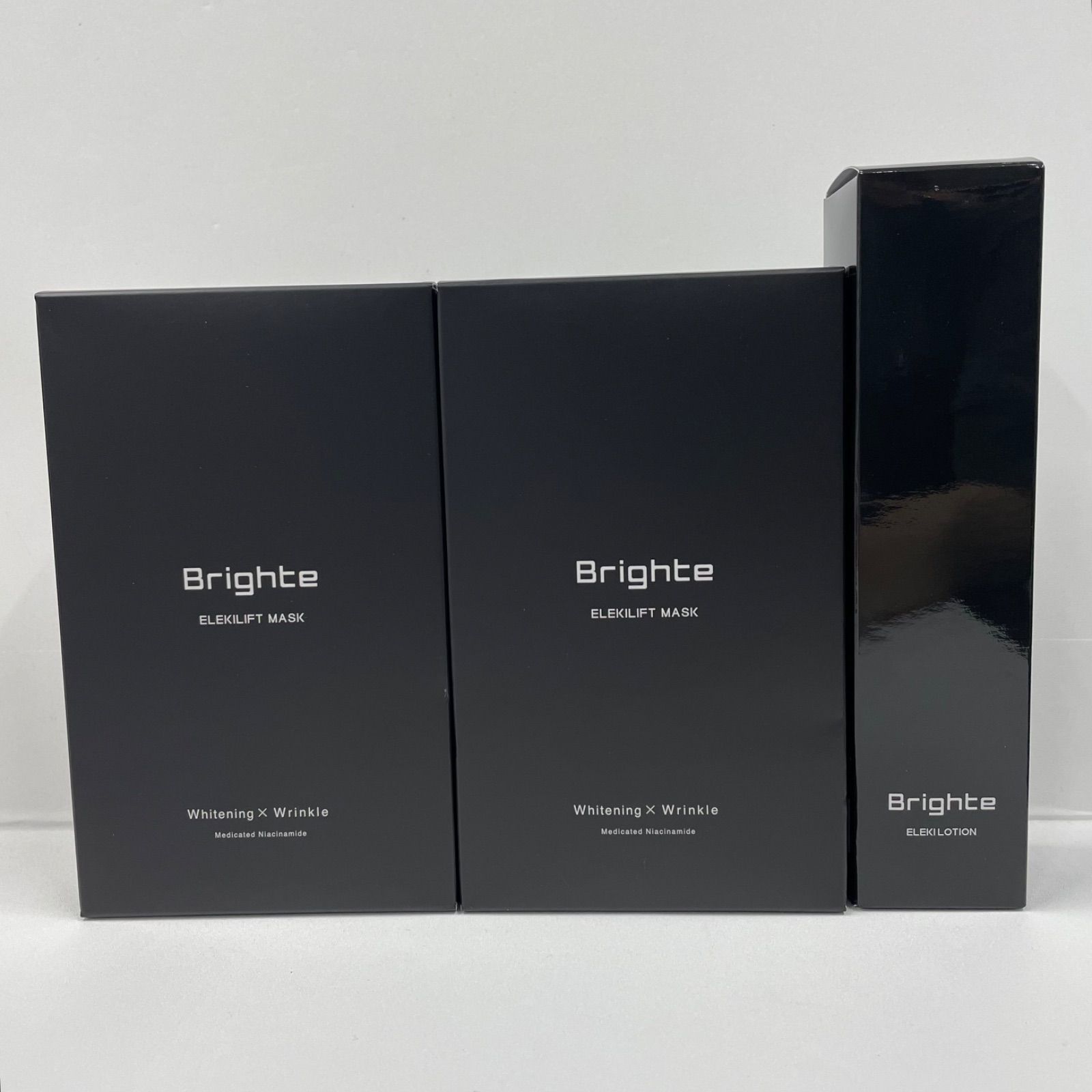 【3点セット】brighte ①ELEKI BRUSH+ ②マスク ③ローション 3点セット】brighte ①ELEKI BRUSH+ ②マスク ③ローション 3点セット