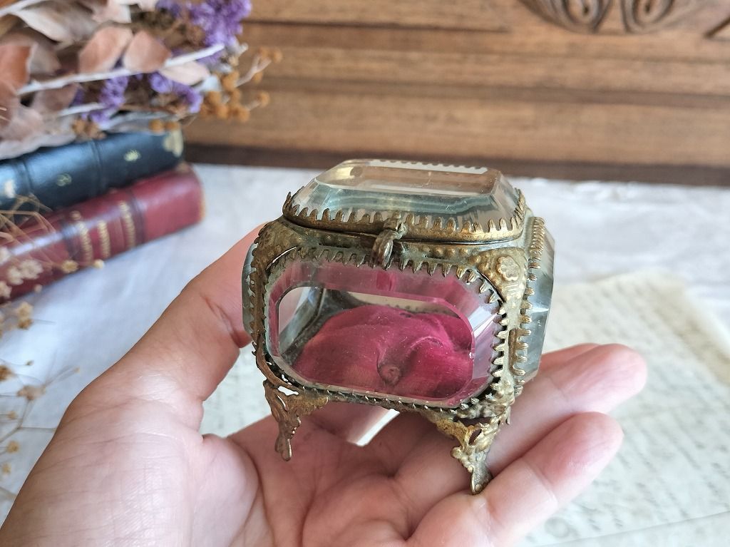 フランス アンティーク 素敵な クリスタル 1900年 装飾 ジュエリー