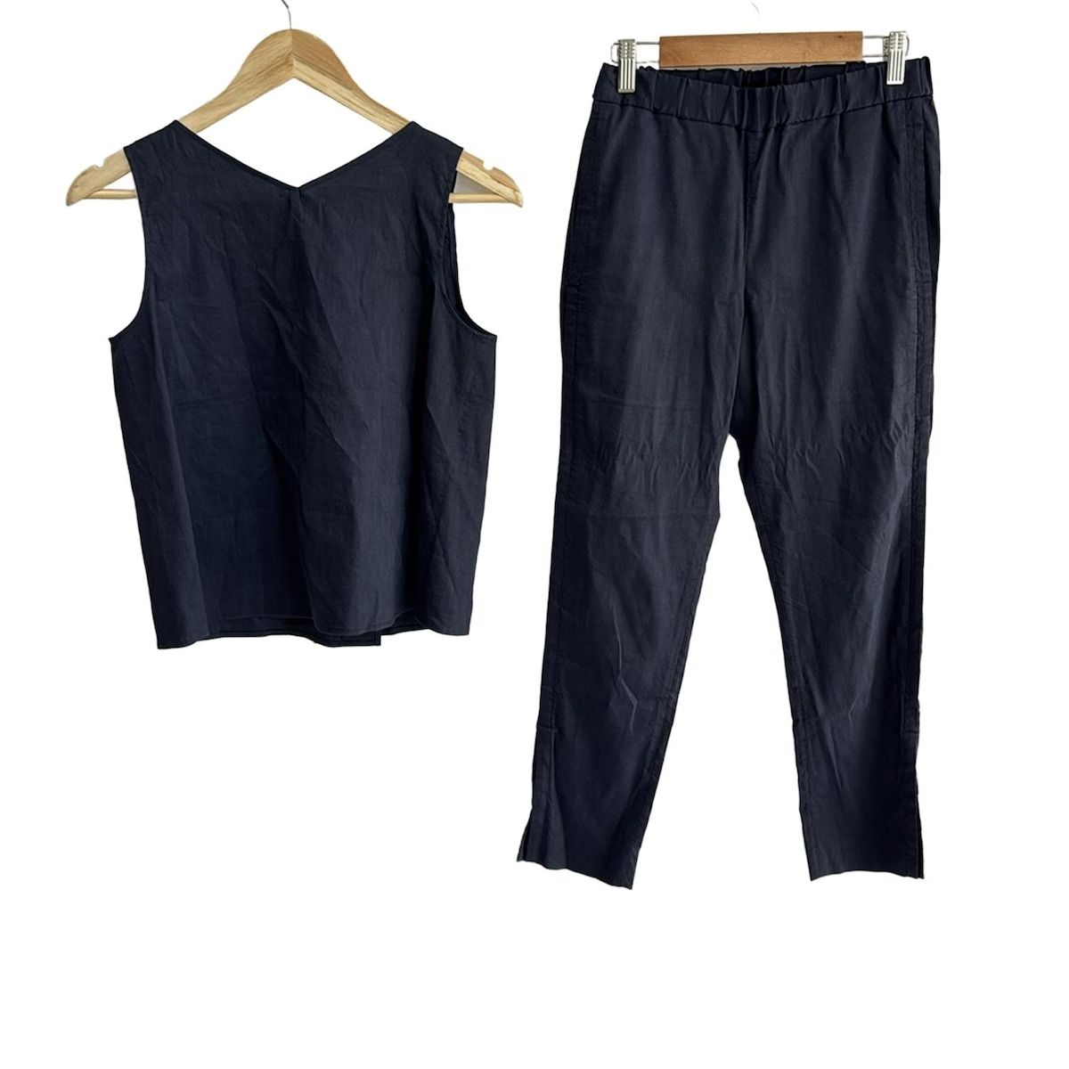 theory セオリー レディースパンツセットアップ レディース - ネイビー ウエストゴム