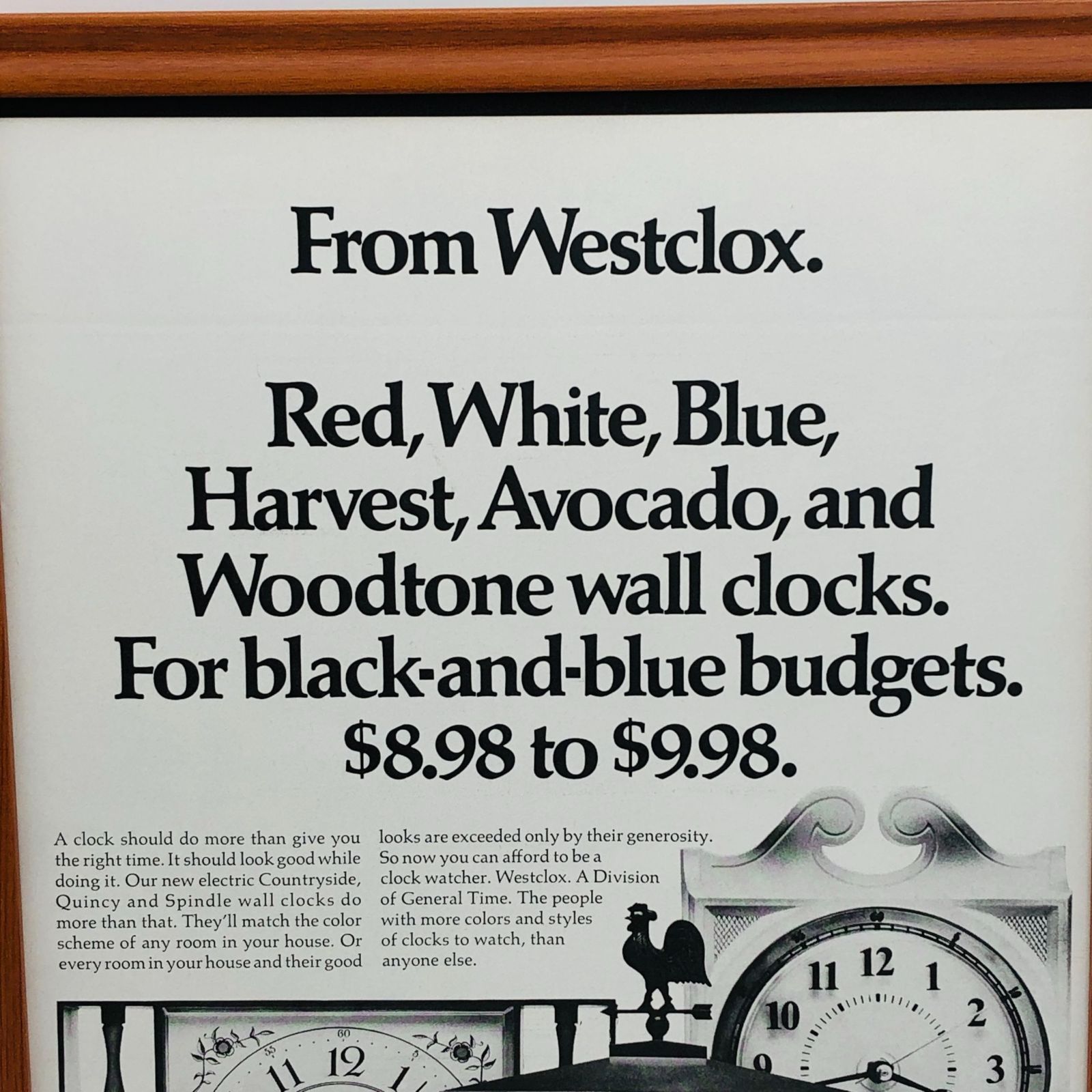 ビンテージ 広告 ポスター 『 ウェストクロックス 時計 (Westclox