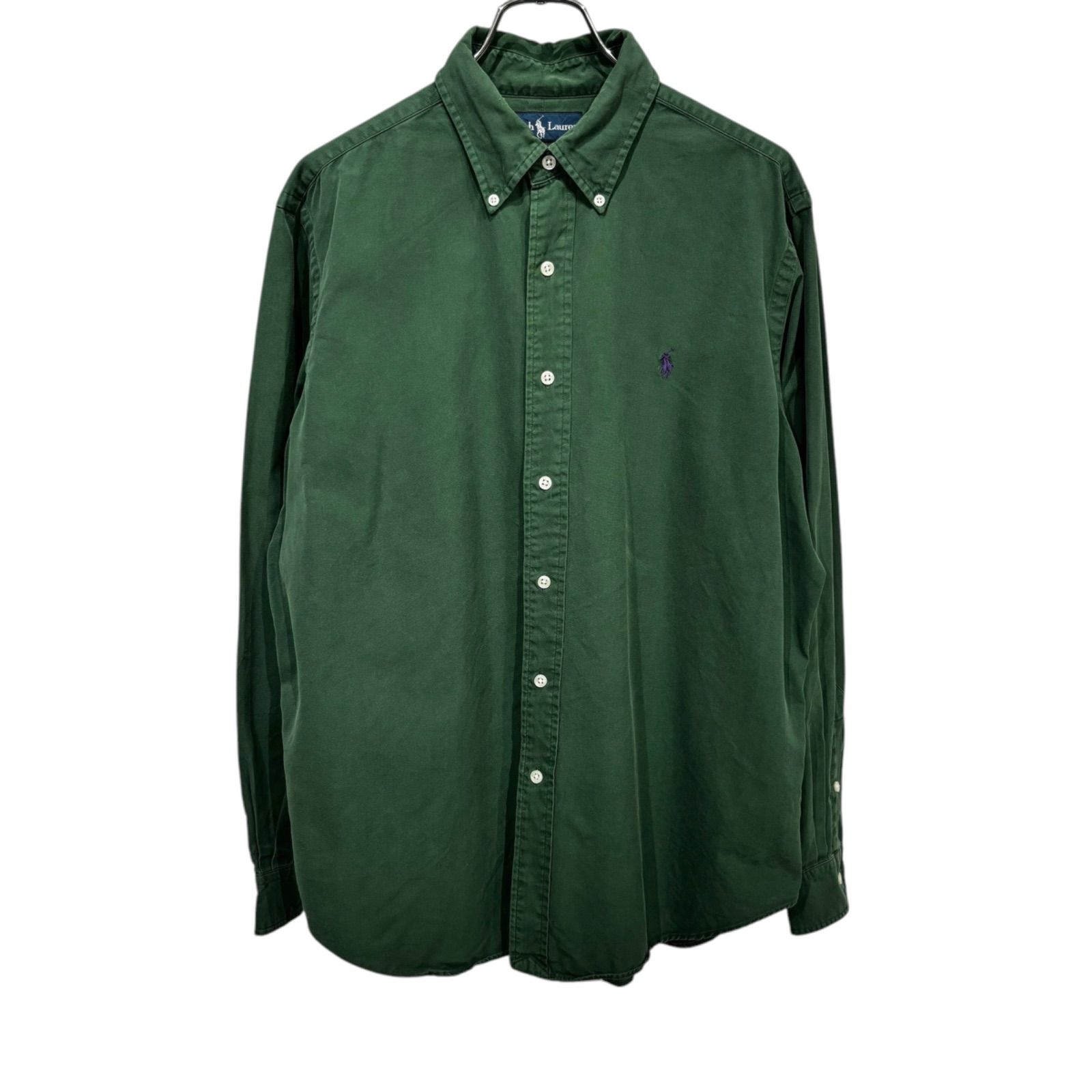90s~2000s Ralph Lauren CLASSIC FIT Button Down Shirt L 90年代 2000年代 ラルフローレン ポロラルフローレン ポロバイラルフローレン ボタンダウンシャツ 無地シャツ ポロ