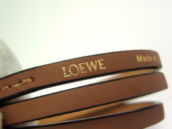 □新品□未使用□ LOEWE ロエベ レザー ３連 ブレスレット バングル ２ ...