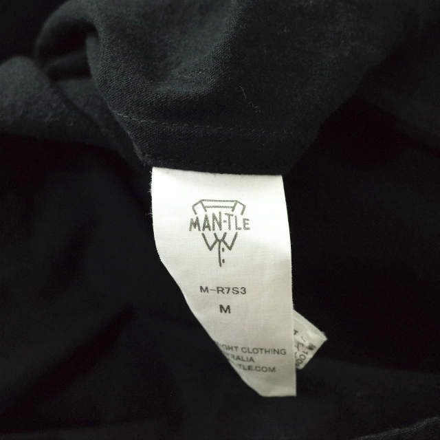 MAN-TLE マントル 19AW 日本製 STORM SHIRT PARRAFIN WAX ストームシャツ コート M-R7S3 M BLACK アウター【MAN-TLE】