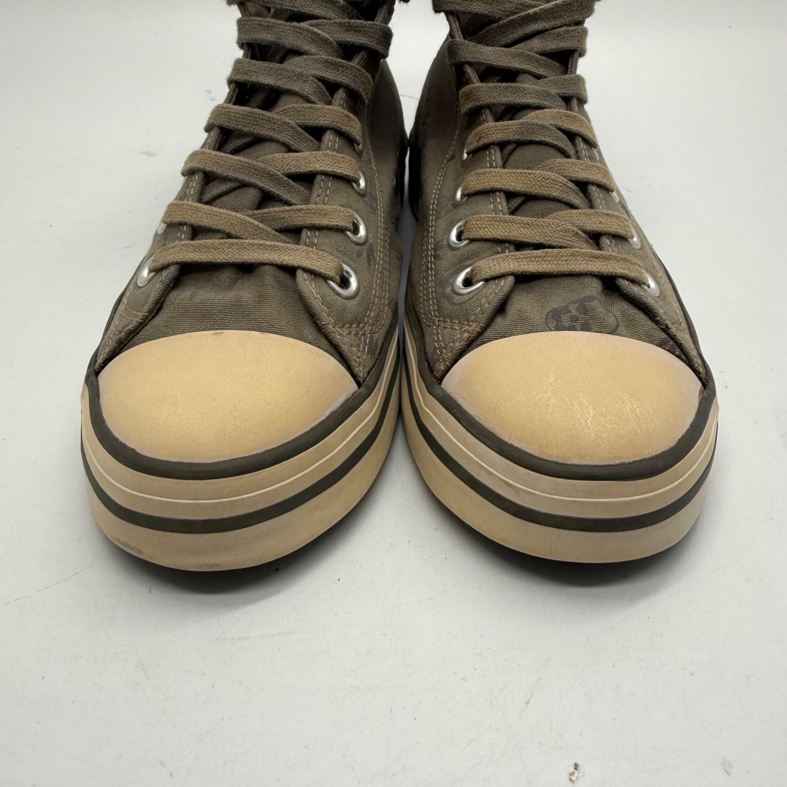 lucien pellat-finet archive skull & weed hi cut sneaker US9