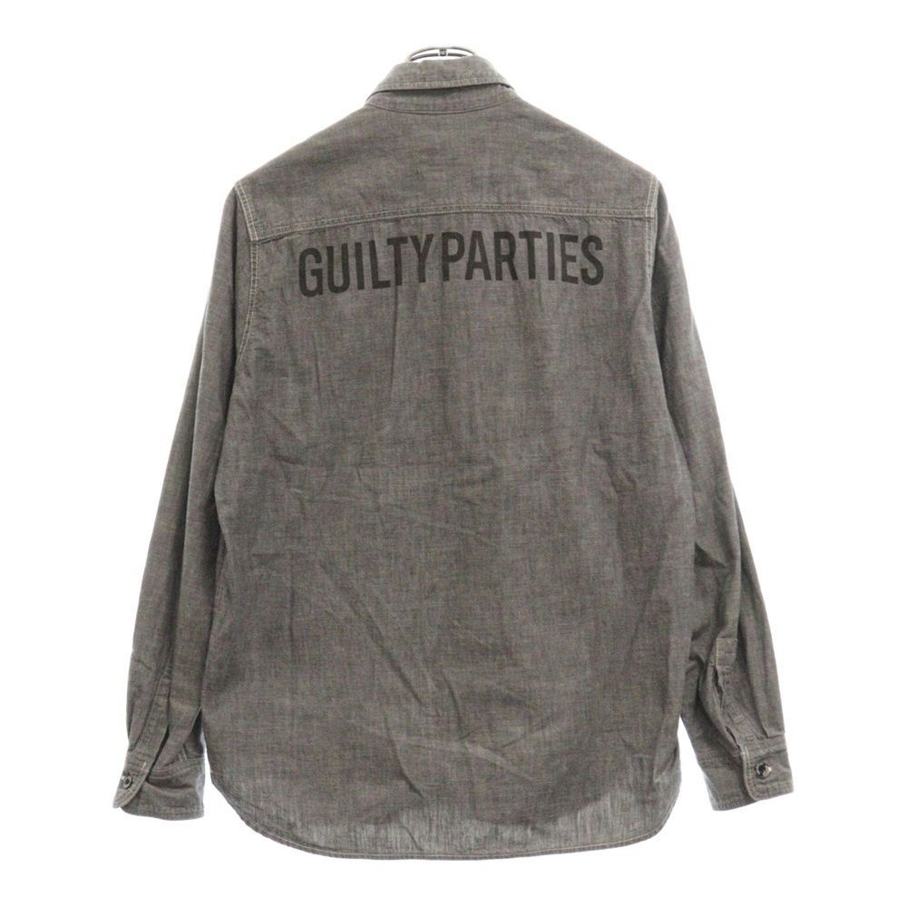 WACKO MARIA (ワコマリア) THE GUILTY PARTIES PARADISE ワンポイントロゴ 長袖シャツ グレー