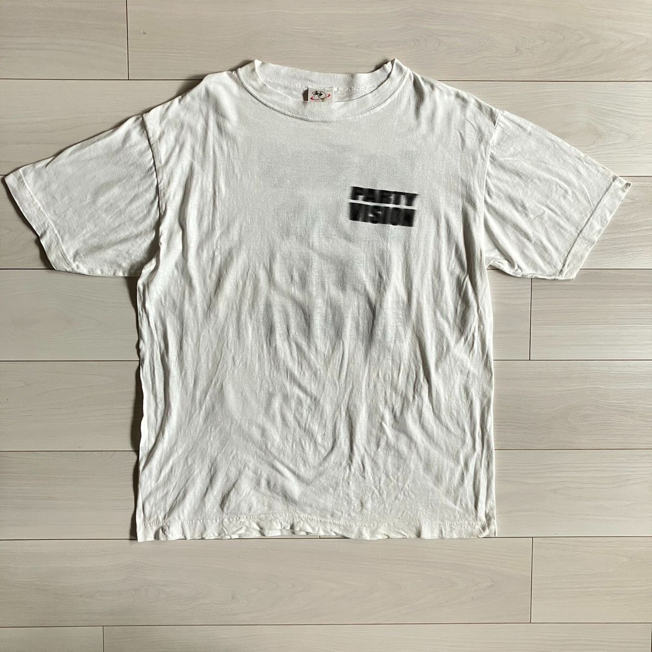 PARTY VISION ホワイト Lサイズ cotton republic 山田蓮 モーション文字 モザイク文字 ぼかし文字 ⑤