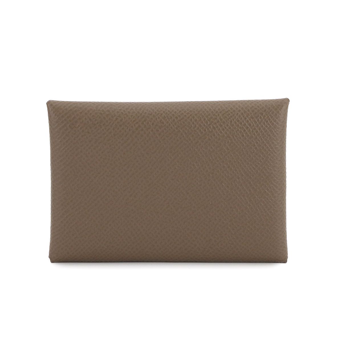 ☢ エルメス HERMES カルヴィ デュオ カードケース 名刺入れ エプソン エトゥープ W刻印 Calvi Card Case 90282018