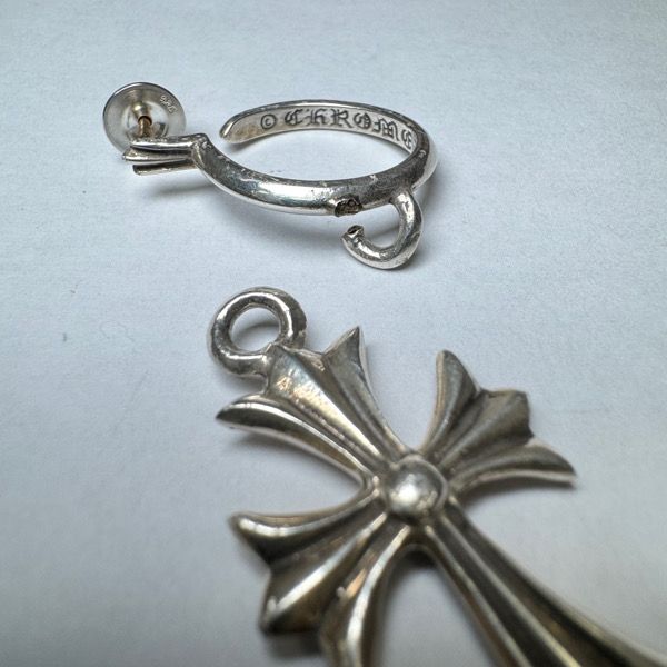 【N様】稀少:クロムハーツ タイニーCHクロス ピアス ジャンク】CHROME HEARTS/クロムハーツ TINY CH CROSS タイニー
