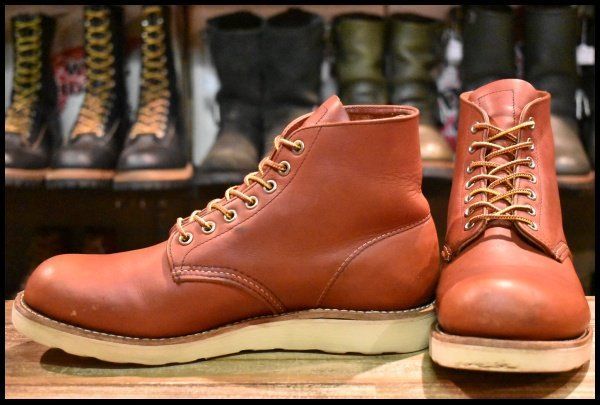【7.5D 良品 10年】レッドウィング 8166 アイリッシュセッター 赤茶 オロラセット プレーントゥ ブーツ redwing HOPESMORE【FA552】