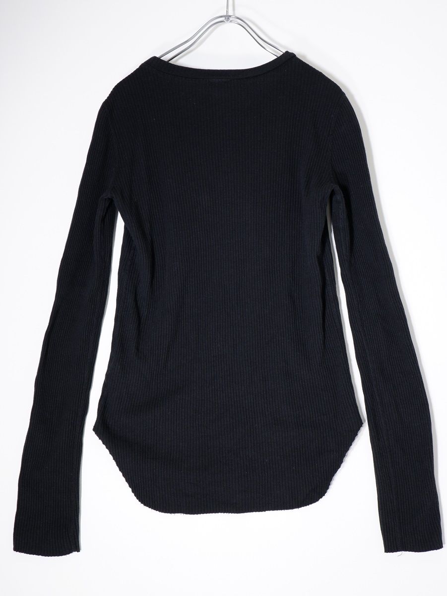L&#39;Appartement DEUXIEME CLASSE - アパルトモン RIB L/S TOP リブ GOOD GRIEF ブラック L'Appartement DEUXIEME CLASSE - アパルトモン GOOD GRIEF RIB