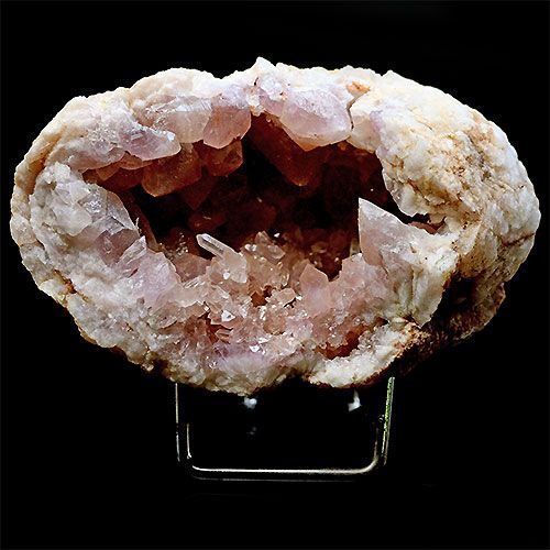 D86-198〕希少 ピンクアメジスト アルゼンチン産 ジオード クラスター