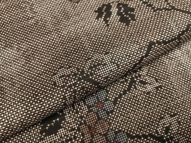 平和屋着物○本場大島紬 古代染色純泥染め 一元7マルキ 手織り 盛商  