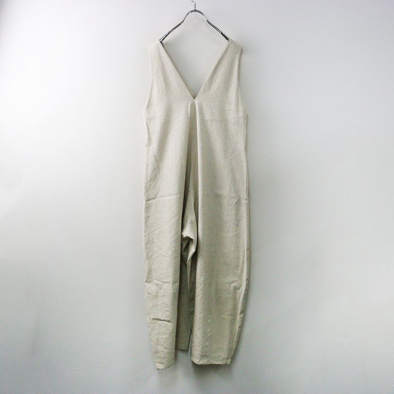 2025 SS プラージュ Plage balloon tapered オールインワン 38 ベージュ┃リネンコットン バルーンサロペットパンツ