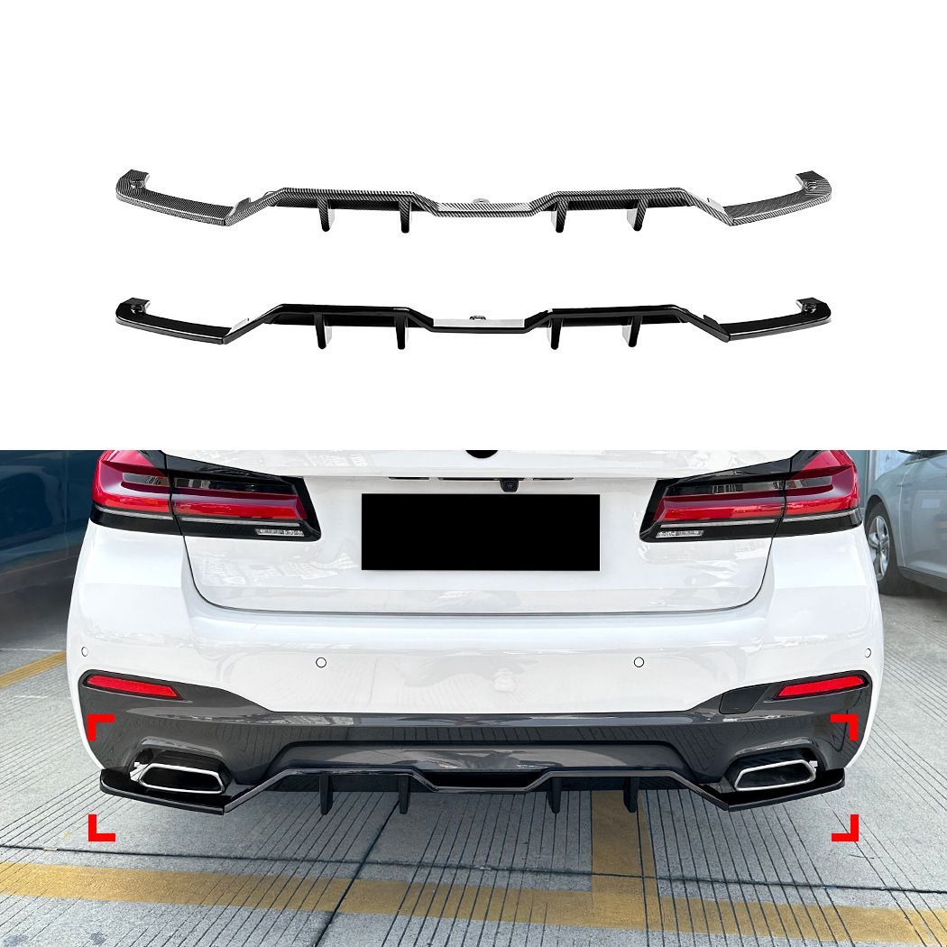 BMW 5シリーズ G30 LCI 2021-2025 M Sport MP後唇尾唇アクスラウダー改造 ーボンファイバー調 |6.20
