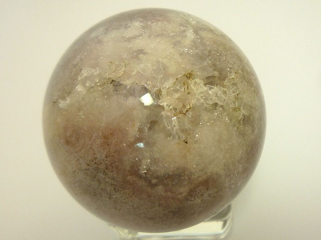 フラワーアゲート 桜瑪瑙 笑口 瑪瑙 メノウ めのう スフィア 球体 水晶 透明結晶 願望実現 子宝 神秘 霊性 叡智 信頼 高貴 慈悲 威厳_U12