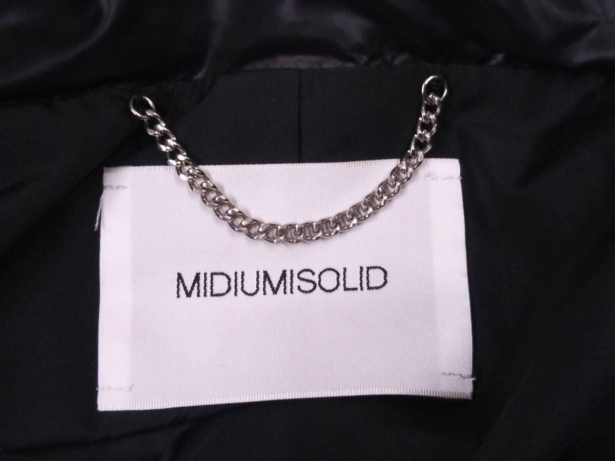 MIDIUMISOLID ミディウミソリッド ダウンジャケット 黒 ブラック 