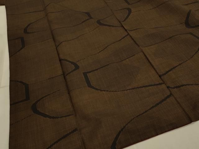 大島紬 身丈171cm 裄丈67.5cm L 袷 純泥染 証紙 とんぼ 水面 墨色 正絹