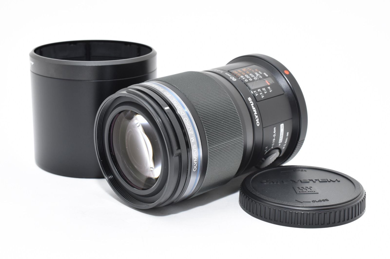 レンズ光学 上 オリンパス OLYMPUS M.ZUIKO DIGITAL ED 60mm F2.8 Macro レンズキャップ付き 完動品 13P43A510061