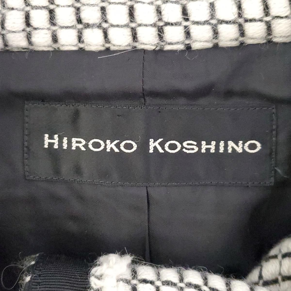 ヒロココシノ HIROKO KOSHINO サイズ38 M 黒 レディース ベロア/ニット/レース/フラワー 美品 ワンピース