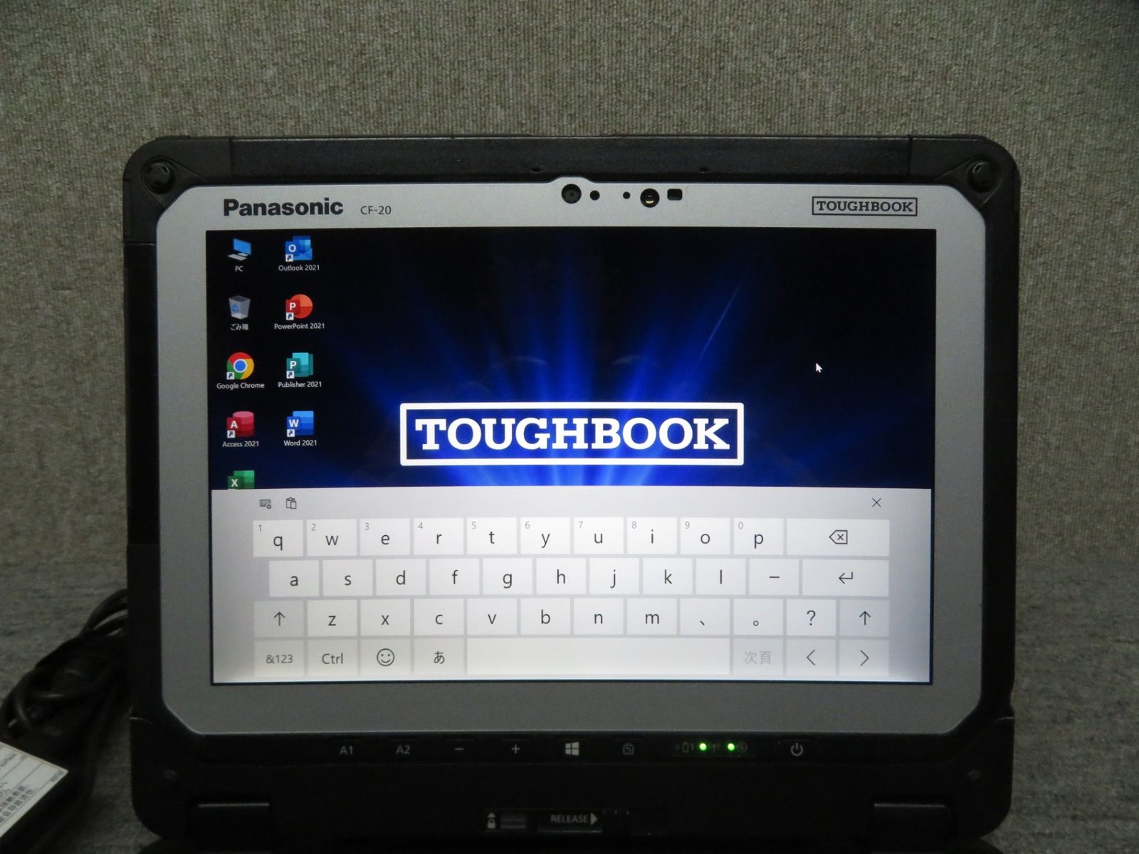 【sim・タッチペン付・業務用】◆Panasonic TOUGHBOOK CF-20/ 10.1型◆Core i5-7Y57/高速128GB SSD/メモリ4GB◆Windows 10 Pro/サービス microsoft Office 2021付◆到着後すぐに使える ACアダプター付き 業務用・sim・タッチペン付】Panasonic TOUGHBOOK CF-20/ 10.1型