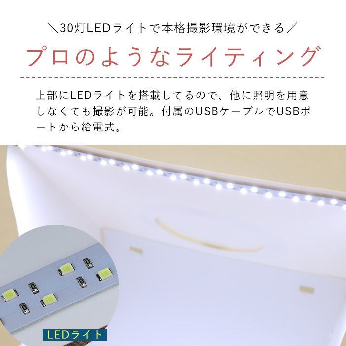 新品 撮影ボックス LEDライト付き 送料無料 フリマサイト ECサイト 