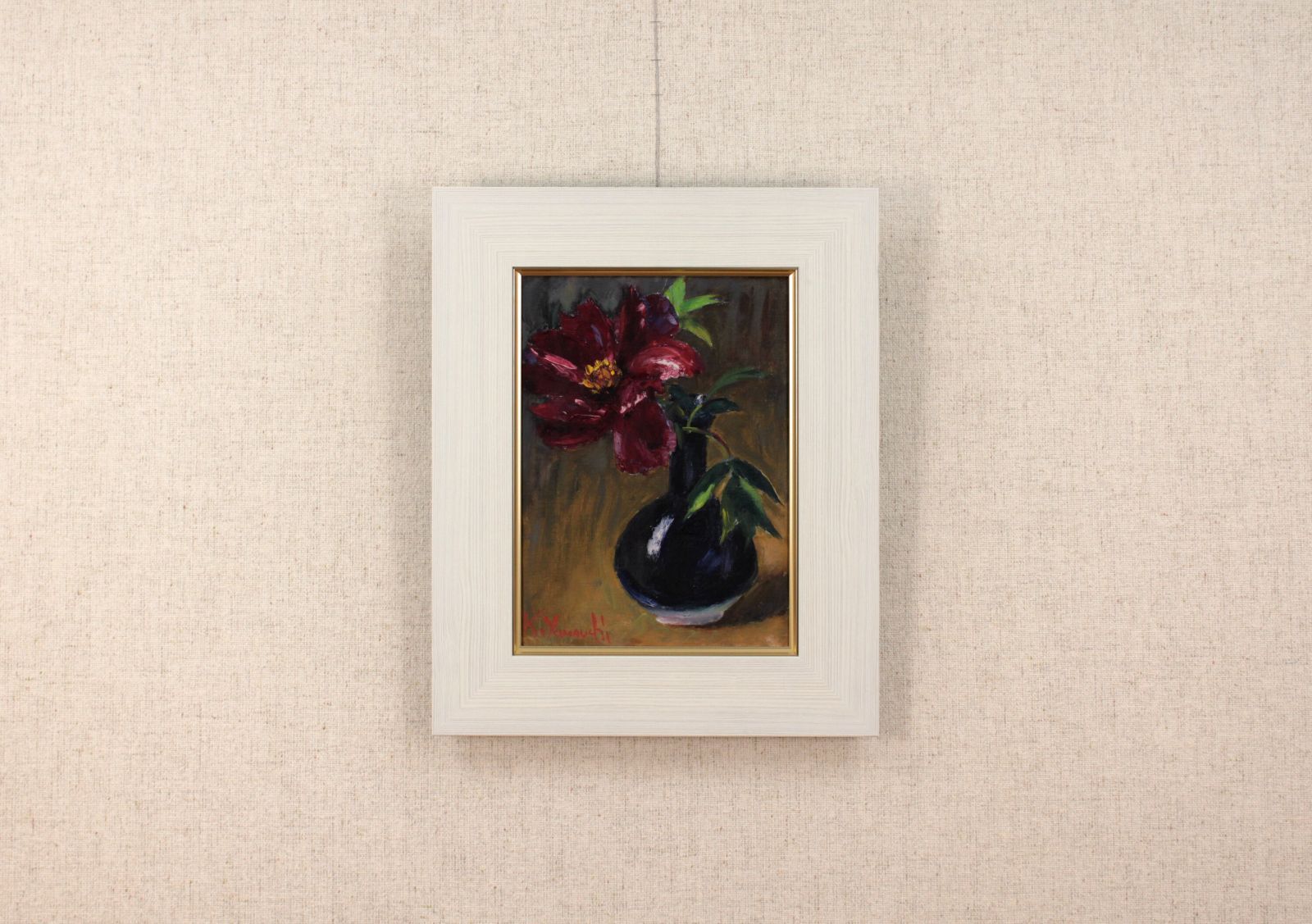 山内一彦『牡丹の花』油彩画【真作保証】 絵画 山内一彦『牡丹の花』油彩画【真作保証】 絵画 - メルカリ